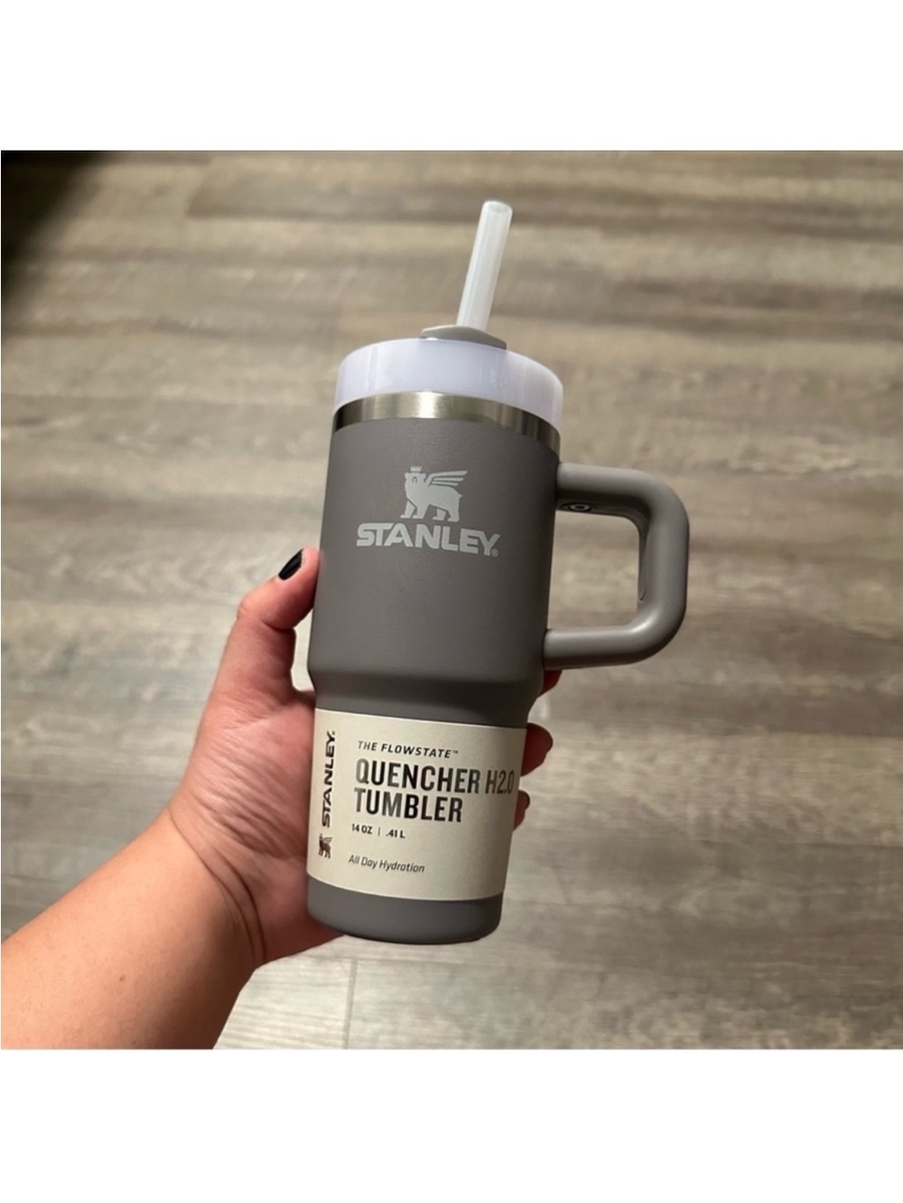 Stanley Quencher Tumbler with Handle — Charcoal Gray